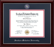 Southern Methodist University diploma frame - Masterpiece Medallion Diploma Frame in Gallery Silver