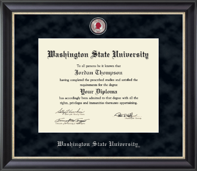 Washington State University diploma frame - Regal Edition Diploma Frame in Noir