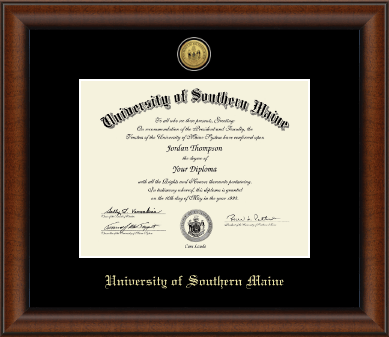 University of Southern Maine diploma frame - Gold Engraved Medallion Diploma Frame in Austin