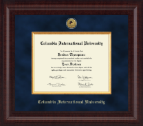 Columbia International University diploma frame - Presidential Gold Engraved Diploma Frame in Premier