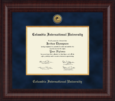 Columbia International University diploma frame - Presidential Gold Engraved Diploma Frame in Premier