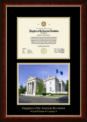 Daughters of the American Revolution certificate frame - Memorial Continental Hall Certificate Frame in Murano