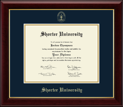 Shorter University diploma frame - Gold Embossed Diploma Frame in Gallery