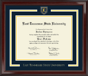 East Tennessee  State University Showcase Edition Diploma Frame in Encore