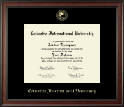 Columbia International University Gold Embossed Diploma Frame in Studio