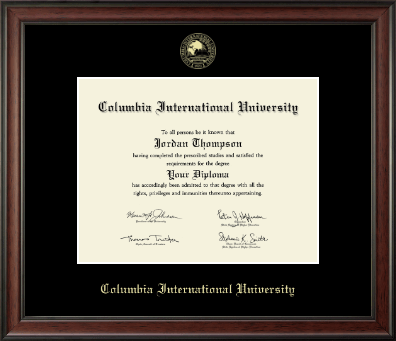 Columbia International University diploma frame - Gold Embossed Diploma Frame in Studio