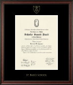 St. Paul's School New Hampshire diploma frame - Gold Embossed Diploma Frame in Studio