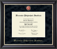 Worcester Polytechnic Institute Regal Edition Diploma Frame in Noir