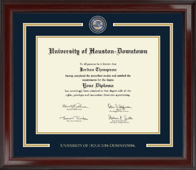 University of Houston Downtown diploma frame - Showcase Edition Diploma Frame in Encore