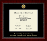 University of Cincinnati diploma frame - Gold Engraved Medallion Diploma Frame in Sutton