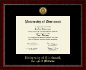 University of Cincinnati diploma frame - Gold Engraved Medallion Diploma Frame in Sutton