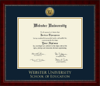 Webster University diploma frame - Gold Engraved Medallion Diploma Frame in Sutton