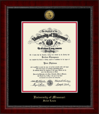 University of Missouri Saint Louis diploma frame - Gold Engraved Medallion Diploma Frame in Sutton