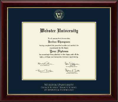 Webster University diploma frame - Gold Embossed Diploma Frame in Gallery