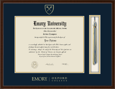 Emory Oxford College diploma frame - Tassel & Cord Diploma Frame in Delta