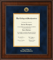 The College at Southeastern diploma frame - Presidential Gold Engraved Diploma Frame in Madison