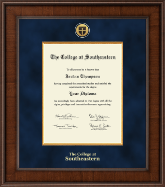 The College at Southeastern diploma frame - Presidential Gold Engraved Diploma Frame in Madison