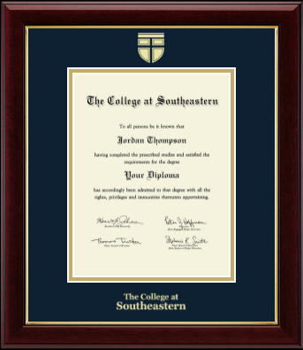 The College at Southeastern diploma frame - Gold Embossed Diploma Frame in Gallery
