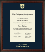 The College at Southeastern diploma frame - Gold Embossed Diploma Frame in Studio