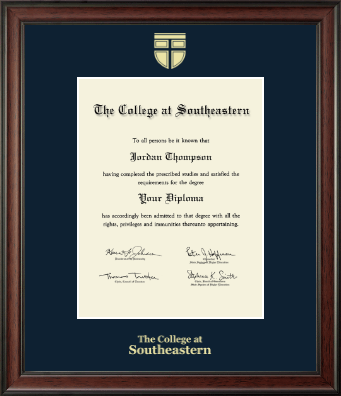 The College at Southeastern diploma frame - Gold Embossed Diploma Frame in Studio