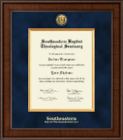 Southeastern Baptist Theological Seminary Presidential Gold Engraved Diploma Frame in Madison