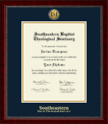 Southeastern Baptist Theological Seminary Gold Engraved Medallion Diploma Frame in Sutton