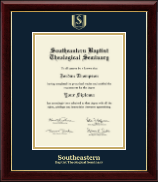 Southeastern Baptist Theological Seminary Gold Embossed Diploma Frame in Gallery
