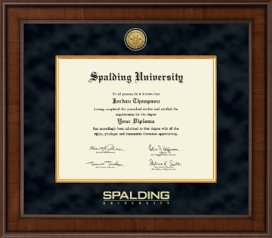 Spalding University diploma frame - Presidential Gold Engraved Diploma Frame in Madison