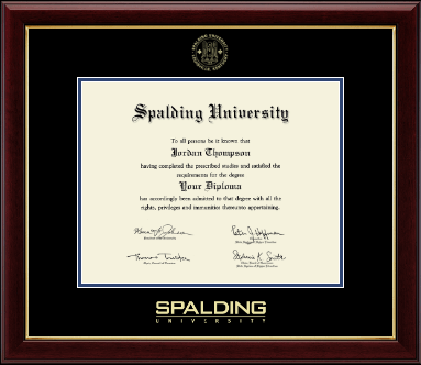 Spalding University diploma frame - Gold Embossed Diploma Frame in Gallery