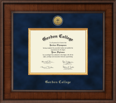 Gordon College in Massachusetts diploma frame - Presidential Gold Engraved Diploma Frame in Madison