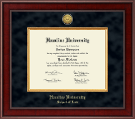 Hamline University Presidential Gold Engraved Diploma Frame in Jefferson