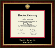 Hamline University Gold Engraved Medallion Diploma Frame in Murano