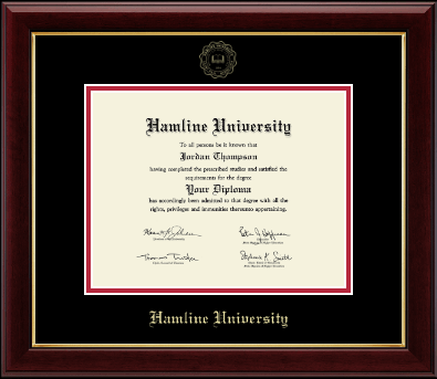 Hamline University diploma frame - Gold Embossed Diploma Frame in Gallery