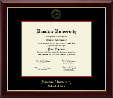 Hamline University diploma frame - Gold Embossed Diploma Frame in Gallery