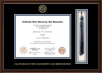 California State University San Bernardino Tassel Edition Diploma Frame in Delta