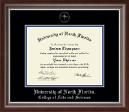 University of North Florida diploma frame - Silver Embossed Diploma Frame in Devonshire