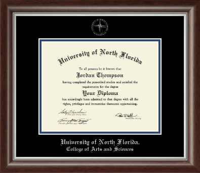 University of North Florida diploma frame - Silver Embossed Diploma Frame in Devonshire