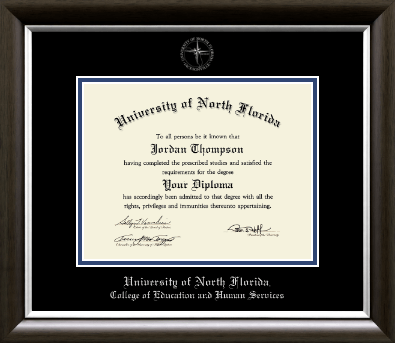 University of North Florida diploma frame - Silver Embossed Diploma Frame in Devonshire