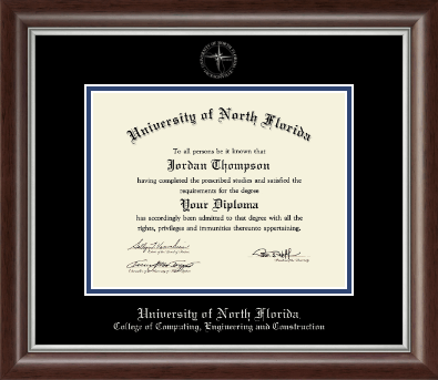 University of North Florida diploma frame - Silver Embossed Diploma Frame in Devonshire