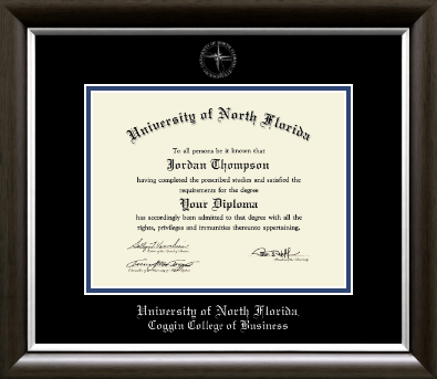 University of North Florida diploma frame - Silver Embossed Diploma Frame in Devonshire