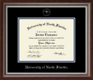 University of North Florida Silver Embossed Diploma Frame in Devonshire