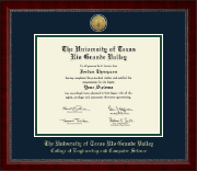 The University of Texas Rio Grande Valley diploma frame - Gold Engraved Medallion Diploma Frame in Sutton