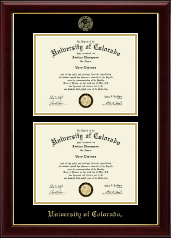University of Colorado Double Diploma Frame in Gallery