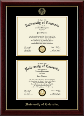 University of Colorado diploma frame - Double Diploma Frame in Gallery