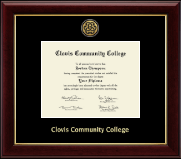 Clovis Community College Gold Engraved Medallion Diploma Frame in Gallery