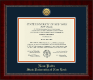 State University of New York  New Paltz Gold Engraved Medallion Diploma Frame in Sutton