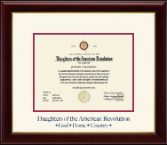 Daughters of the American Revolution certificate frame - Navy Embossed Certificate Frame in Gallery