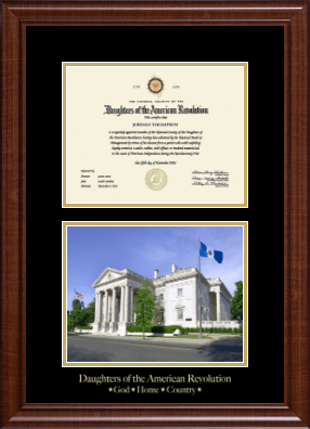 Daughters of the American Revolution certificate frame - Memorial Continental Hall Certificate Frame in Prescott