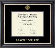 New Orleans Baptist Theological Seminary diploma frame - Gold Engraved Medallion Diploma Frame in Noir
