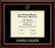 New Orleans Baptist Theological Seminary diploma frame - Gold Embossed Diploma Frame in Gallery